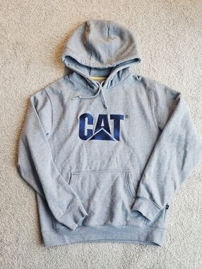 Caterpillar CAT grey hoodie Size M Like New